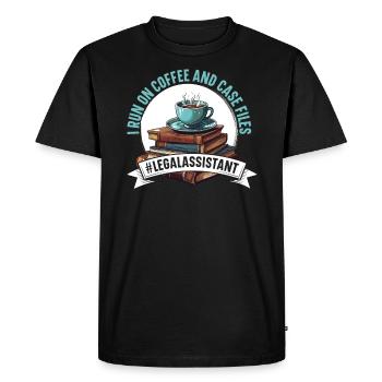 Assistante juridique Profession d’étudiante en droit Parajuriste - T-shirt Premium bio Homme - noir - Devant - Nico (187cm)
