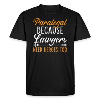Assistante juridique Profession d’étudiante en droit Parajuriste - T-shirt Premium bio Homme - noir - Devant - Nico (187cm)