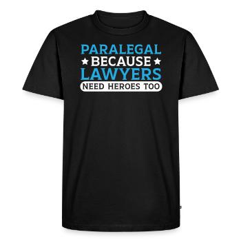 Assistante juridique Profession d’étudiante en droit Parajuriste - T-shirt Premium bio Homme - noir - Devant - Nico (187cm)