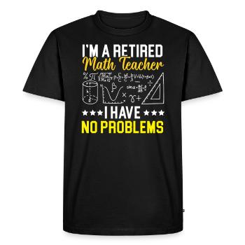 Retired Math Teacher Mathematics Retirement - Men's Premium Organic T-Shirt - black - Front - Nico (187cm)