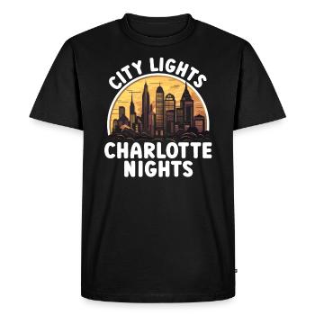 Charlotte, Caroline du Nord, États-Unis, États-Unis - T-shirt Premium bio Homme - noir - Devant - Nico (187cm)
