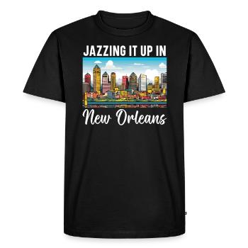 La Nouvelle-Orléans, Louisiane, États-Unis, États-Unis - T-shirt Premium bio Homme - noir - Devant - Nico (187cm)