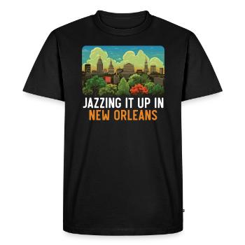 La Nouvelle-Orléans, Louisiane, États-Unis, États-Unis - T-shirt Premium bio Homme - noir - Devant - Nico (187cm)