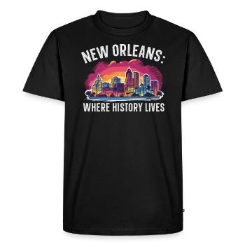 La Nouvelle-Orléans, Louisiane, États-Unis, États-Unis - T-shirt Premium bio Homme - noir - Devant - Nico (187cm)