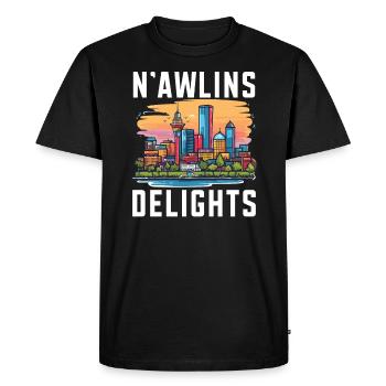 La Nouvelle-Orléans, Louisiane, États-Unis, États-Unis - T-shirt Premium bio Homme - noir - Devant - Nico (187cm)