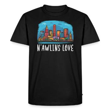 La Nouvelle-Orléans, Louisiane, États-Unis, États-Unis - T-shirt Premium bio Homme - noir - Devant - Nico (187cm)