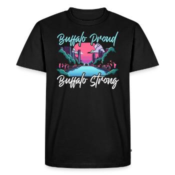 Buffalo City, New York, États-Unis, États-Unis, États-Unis - T-shirt Premium bio Homme - noir - Devant - Nico (187cm)