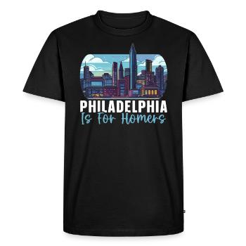 Philadelphia City Pennsylvania USA United States - Men's Premium Organic T-Shirt - black - Front - Nico (187cm)
