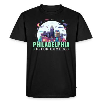 Philadelphia City Pennsylvania USA United States - Men's Premium Organic T-Shirt - black - Front - Nico (187cm)