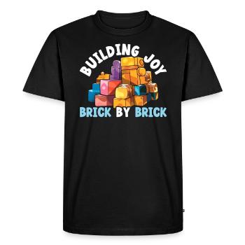 Master Builder Bricks Blocks Play Building Blocks - Men's Premium Organic T-Shirt - black - Front - Nico (187cm)