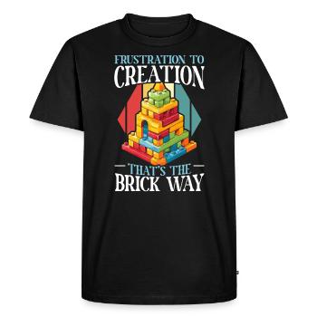 Master Builder Bricks Blocks Play Building Blocks - Men's Premium Organic T-Shirt - black - Front - Nico (187cm)