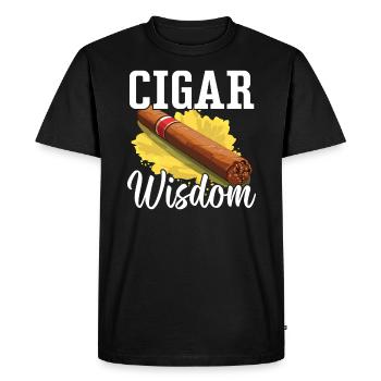 Fumer le cigare Fumée de tabac Cigare fumeur de cigarette - T-shirt Premium bio Homme - noir - Devant - Nico (187cm)