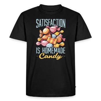 Fabrication de bonbons Fabricant de bonbons Fabrication de bonbons J’aime les bonbons - T-shirt Premium bio Homme - noir - Devant - Nico (187cm)