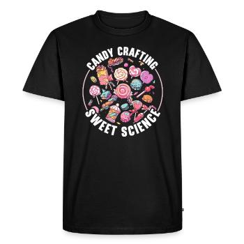 Fabrication de bonbons Fabricant de bonbons Fabrication de bonbons J’aime les bonbons - T-shirt Premium bio Homme - noir - Devant - Nico (187cm)