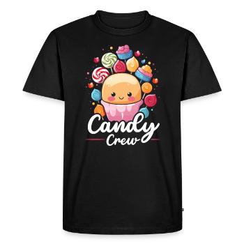 Fabrication de bonbons Fabricant de bonbons Fabrication de bonbons J’aime les bonbons - T-shirt Premium bio Homme - noir - Devant - Nico (187cm)