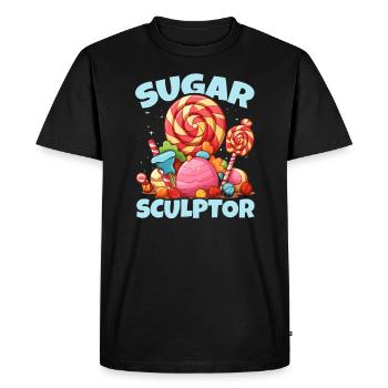 Fabrication de bonbons Fabricant de bonbons Fabrication de bonbons J’aime les bonbons - T-shirt Premium bio Homme - noir - Devant - Nico (187cm)