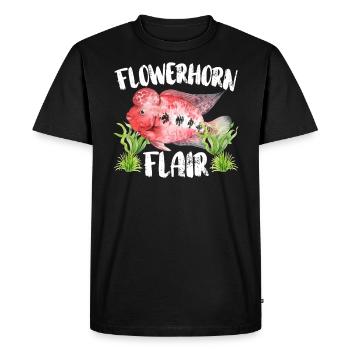 Flowerhorn Fish Lover Freshwater Aquarium Fish - Men's Premium Organic T-Shirt - black - Front - Nico (187cm)