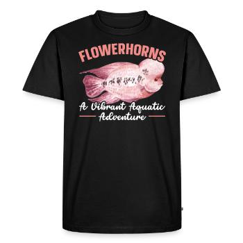 Flowerhorn Fish Lover Freshwater Aquarium Fish - Men's Premium Organic T-Shirt - black - Front - Nico (187cm)