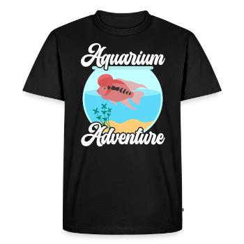 Flowerhorn Fish Lover Freshwater Aquarium Fish - Men's Premium Organic T-Shirt - black - Front - Nico (187cm)