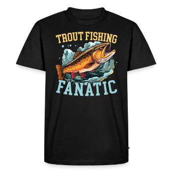 Speckled Trout Fish Fisher Fisherman Fishing - Men's Premium Organic T-Shirt - black - Front - Nico (187cm)