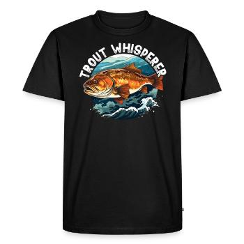 Speckled Trout Fish Fisher Fisherman Fishing - Men's Premium Organic T-Shirt - black - Front - Nico (187cm)