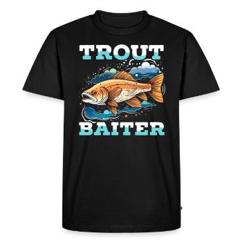 Speckled Trout Fish Fisher Fisherman Fishing - Men's Premium Organic T-Shirt - black - Front - Nico (187cm)