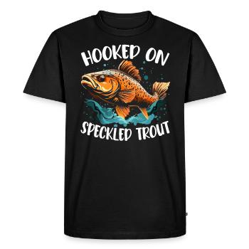 Speckled Trout Fish Fisher Fisherman Fishing - Men's Premium Organic T-Shirt - black - Front - Nico (187cm)