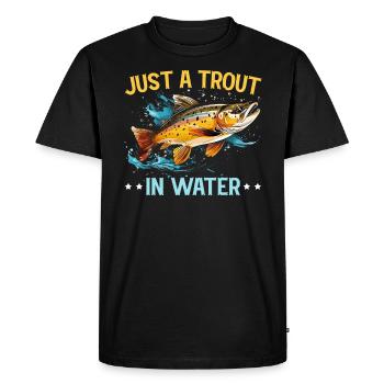 Speckled Trout Fish Fisher Fisherman Fishing - Men's Premium Organic T-Shirt - black - Front - Nico (187cm)