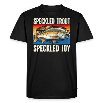 Speckled Trout Fish Fisher Fisherman Fishing - Men's Premium Organic T-Shirt - black - Front - Nico (187cm)