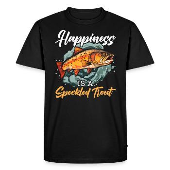 Speckled Trout Fish Fisher Fisherman Fishing - Men's Premium Organic T-Shirt - black - Front - Nico (187cm)