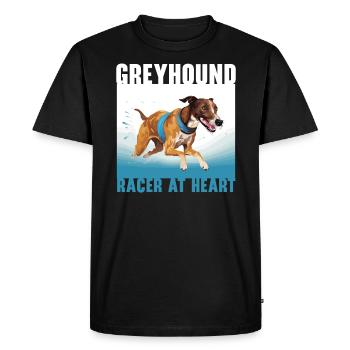 Greyhound Racing Dog Race Greyhound Race Propriétaire de lévrier - T-shirt Premium bio Homme - noir - Devant - Nico (187cm)