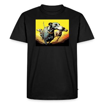 Greyhound Racing Dog Race Greyhound Race Propriétaire de lévrier - T-shirt Premium bio Homme - noir - Devant - Nico (187cm)