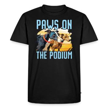 Greyhound Racing Dog Race Greyhound Race Propriétaire de lévrier - T-shirt Premium bio Homme - noir - Devant - Nico (187cm)