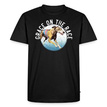 Greyhound Racing Dog Race Greyhound Race Propriétaire de lévrier - T-shirt Premium bio Homme - noir - Devant - Nico (187cm)