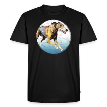 Greyhound Racing Dog Race Greyhound Race Propriétaire de lévrier - T-shirt Premium bio Homme - noir - Devant - Nico (187cm)