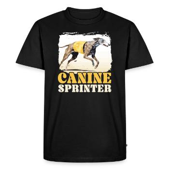 Greyhound Racing Dog Race Greyhound Race Propriétaire de lévrier - T-shirt Premium bio Homme - noir - Devant - Nico (187cm)