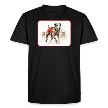 Greyhound Racing Dog Race Greyhound Race Propriétaire de lévrier - T-shirt Premium bio Homme - noir - Devant - Nico (187cm)