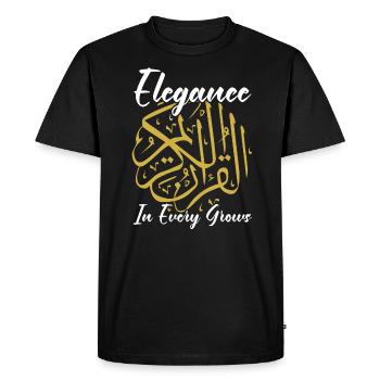 Calligraphie arabe Calligraphie écriture lettrage - T-shirt Premium bio Homme - noir - Devant - Nico (187cm)