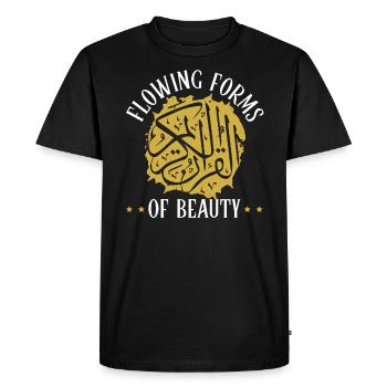 Calligraphie arabe Calligraphie écriture lettrage - T-shirt Premium bio Homme - noir - Devant - Nico (187cm)