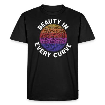 Calligraphie arabe Calligraphie écriture lettrage - T-shirt Premium bio Homme - noir - Devant - Nico (187cm)