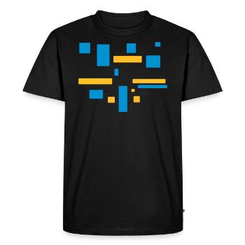 Motif Abstrait Minimal (Vecteur) - T-shirt Premium bio Homme - noir - Devant - Nico (187cm)
