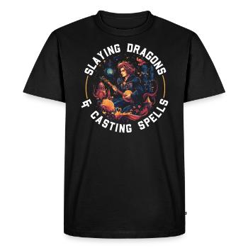 Larping Larp Larper Live Action Role Video Game - Men's Premium Organic T-Shirt - black - Front - Nico (187cm)