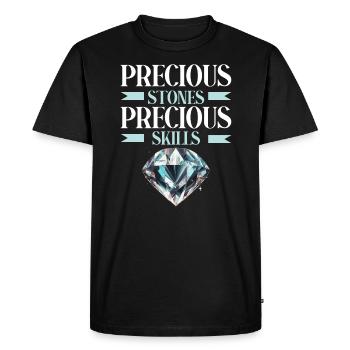Lapidaire artiste pierres précieuses Pierre de collecte Pierre - T-shirt Premium bio Homme - noir - Devant - Nico (187cm)