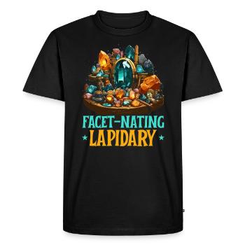 Lapidaire artiste pierres précieuses Pierre de collecte Pierre - T-shirt Premium bio Homme - noir - Devant - Nico (187cm)
