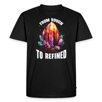 Lapidaire artiste pierres précieuses Pierre de collecte Pierre - T-shirt Premium bio Homme - noir - Devant - Nico (187cm)