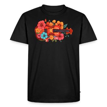 Fiddle Player Violinist Instrument Musician - Men's Premium Organic T-Shirt - black - Front - Nico (187cm)