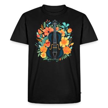 Fiddle Player Violinist Instrument Musician - Men's Premium Organic T-Shirt - black - Front - Nico (187cm)