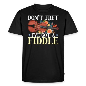 Fiddle Player Violinist Instrument Musician - Men's Premium Organic T-Shirt - black - Front - Nico (187cm)