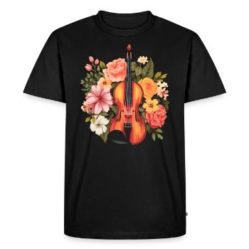 Fiddle Player Violinist Instrument Musician - Men's Premium Organic T-Shirt - black - Front - Nico (187cm)