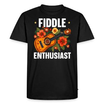 Fiddle Player Violinist Instrument Musician - Men's Premium Organic T-Shirt - black - Front - Nico (187cm)